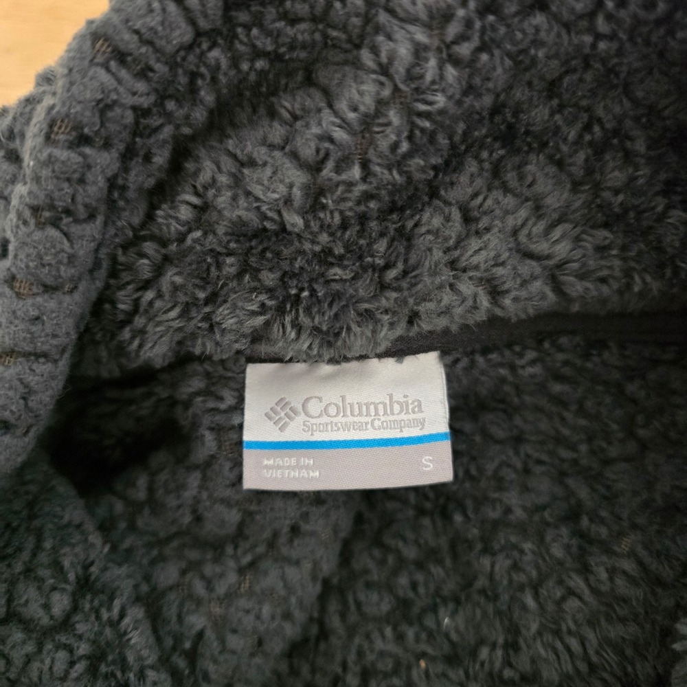 Columbia Fireside Gray Textured Sherpa Fleece Full Zip Jacket Women's Size Small - Picture 3 of 9